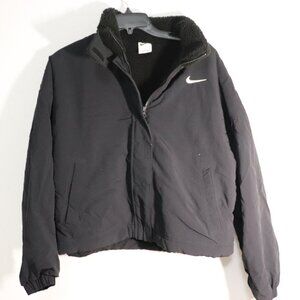 Nike Sherpa-Lined Jacket Black Size Small S Womens